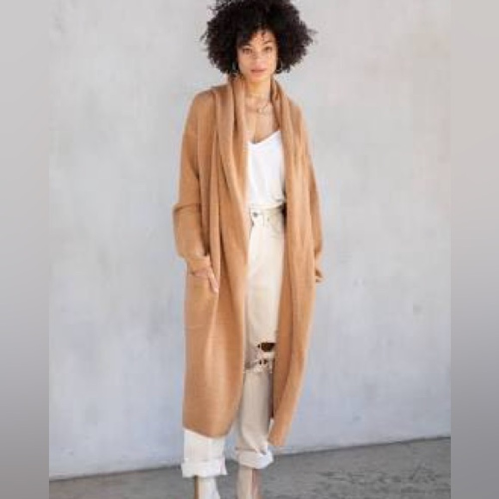 Lovestitch Lennox camel sweater coat